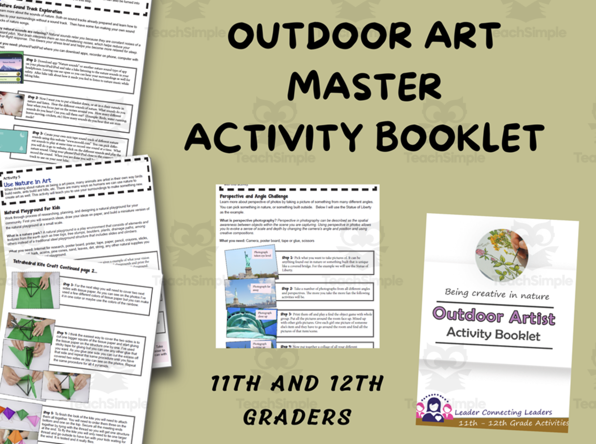 An educational teaching resource from Leader Connecting Leaders entitled 11th and 12th grade Outdoor Artist Activities downloadable at Teach Simple.