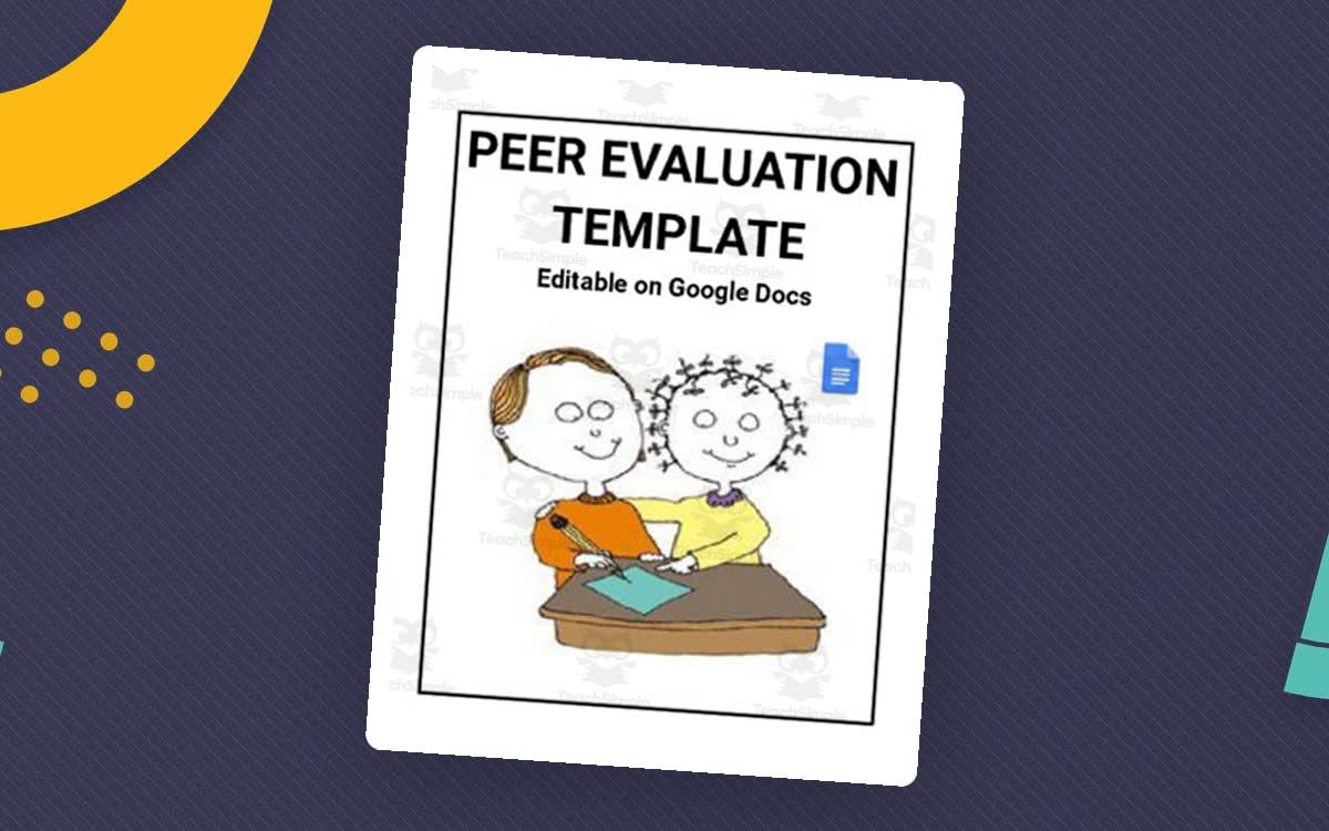 An educational teaching resource from Roombop entitled 12 Different Peer Evaluation Template (Editable Google Docs) downloadable at Teach Simple.