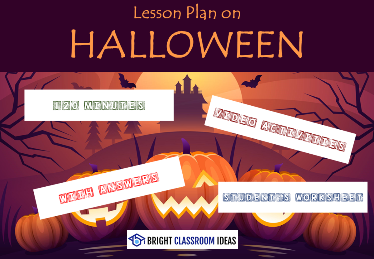 An educational teaching resource from Bright Classroom Ideas Marketplace entitled 120' Lesson on Halloween downloadable at Teach Simple.