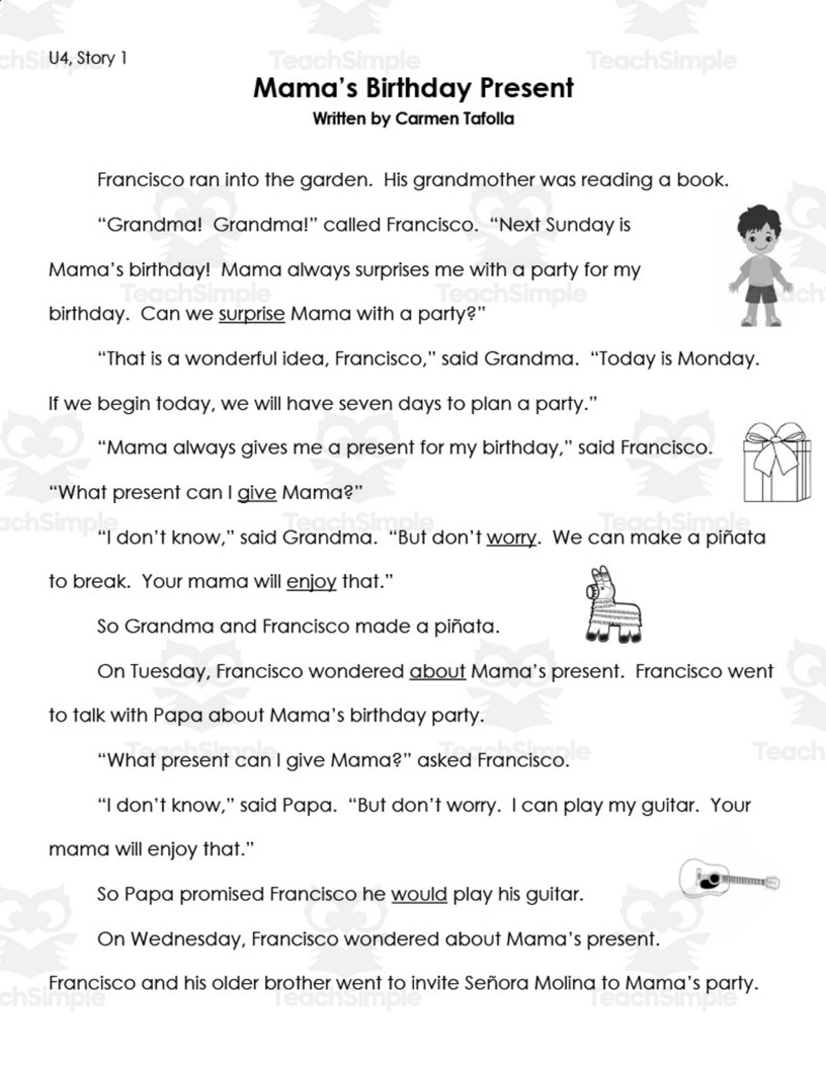 An educational teaching resource from Sarah Sorensen entitled 1st Grade Unit 4 Reading Street Stories Set downloadable at Teach Simple.