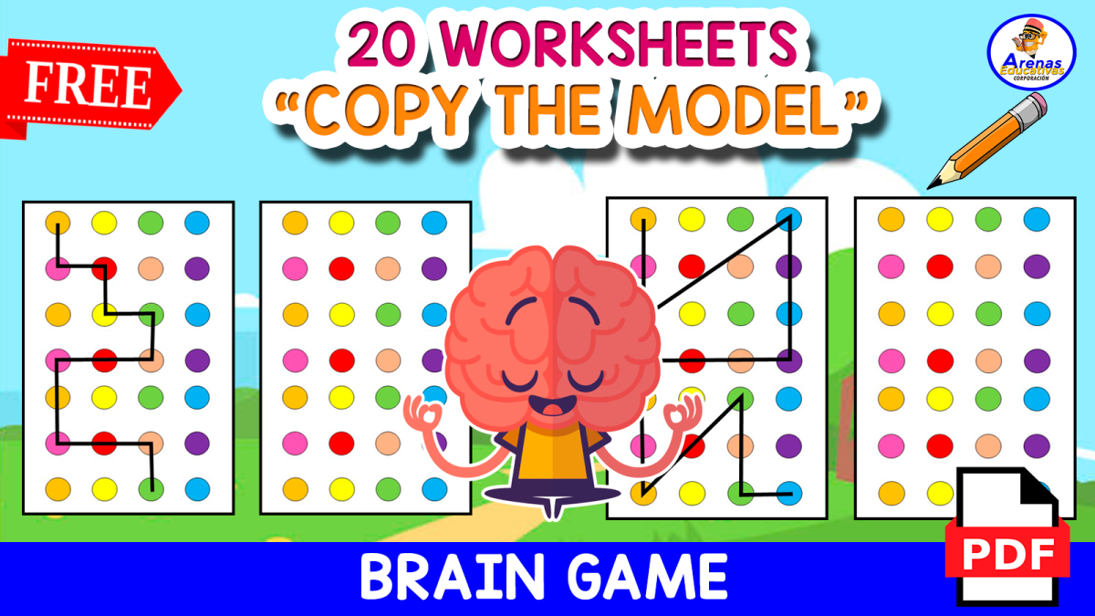 An educational teaching resource from EDITORIAL LAURA EDUCA entitled 20 BRAIN GAMES | Copy the Model downloadable at Teach Simple.