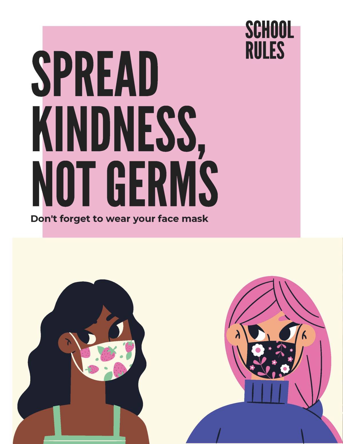 An educational teaching resource from Classy Classroom VIP entitled 20 Covid-19 Safety Posters for Junior High School Classrooms downloadable at Teach Simple.
