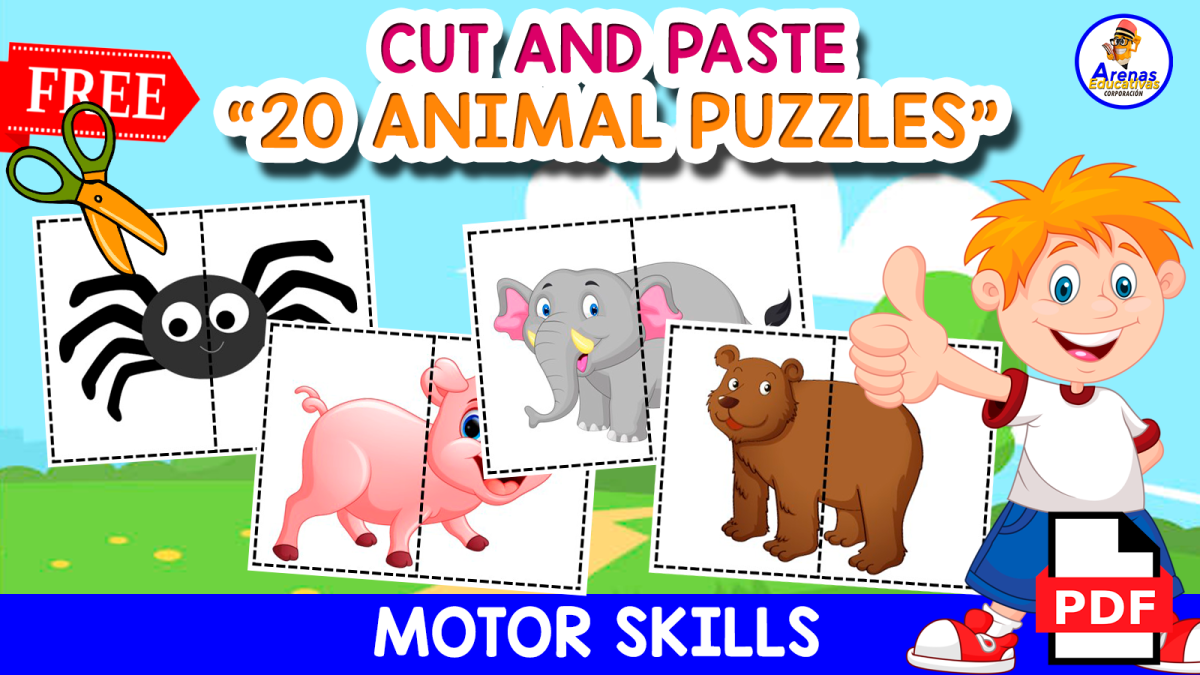 An educational teaching resource from EDITORIAL LAURA EDUCA entitled 20 FREE PUZZLES | Animals Themed downloadable at Teach Simple.