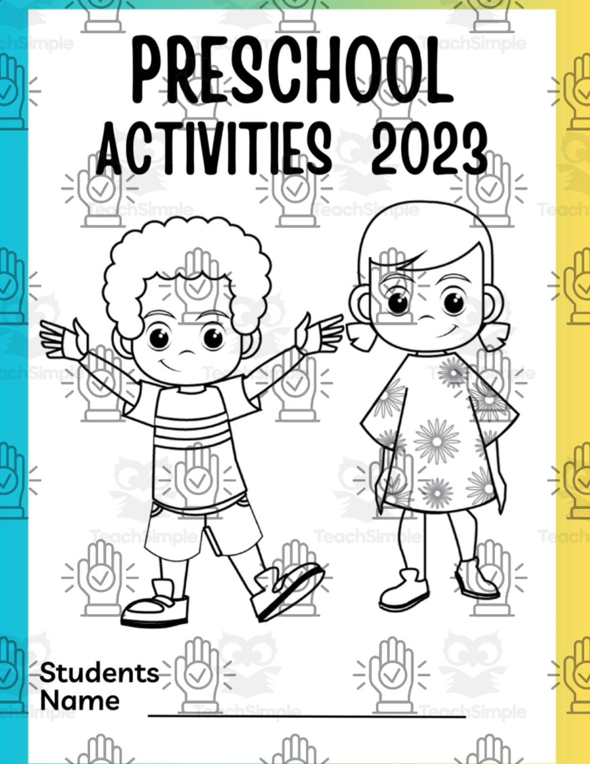 An educational teaching resource from Chaotic Education entitled 2023 PRESCHOOL ACTIVITIES SPRING downloadable at Teach Simple.
