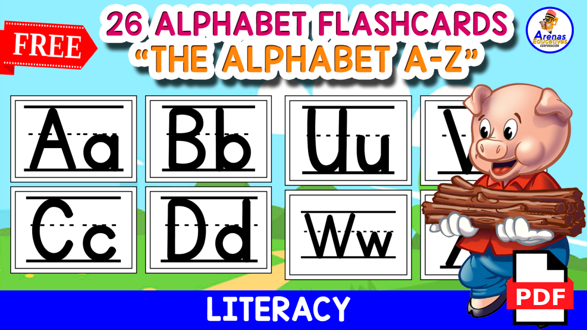 An educational teaching resource from EDITORIAL LAURA EDUCA entitled 26 ALPHABET FLASHCARDS FOR TRACING | Free for Kids downloadable at Teach Simple.