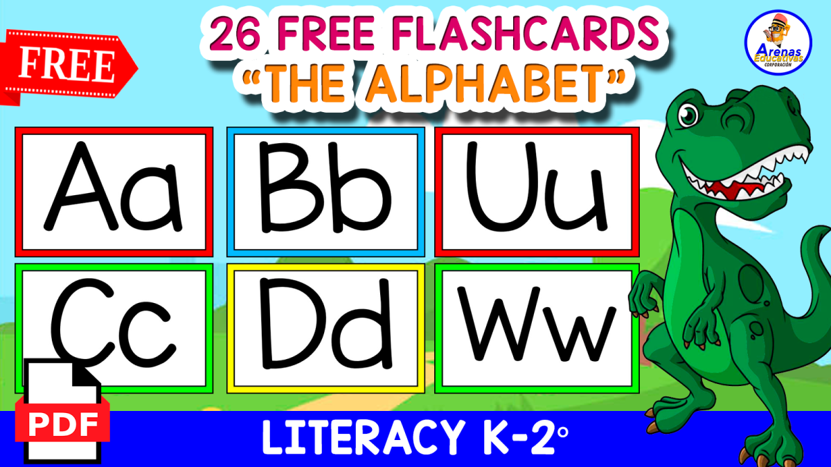 An educational teaching resource from EDITORIAL LAURA EDUCA entitled 26 ALPHABET FLASHCARDS | KG THEME downloadable at Teach Simple.