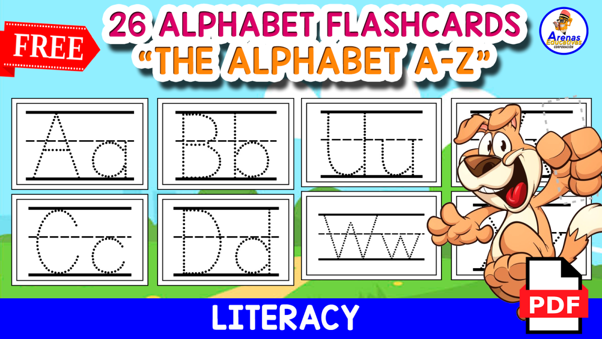 An educational teaching resource from EDITORIAL LAURA EDUCA entitled 26 ALPHABET FLASHCARDS | TRACING THEMED downloadable at Teach Simple.