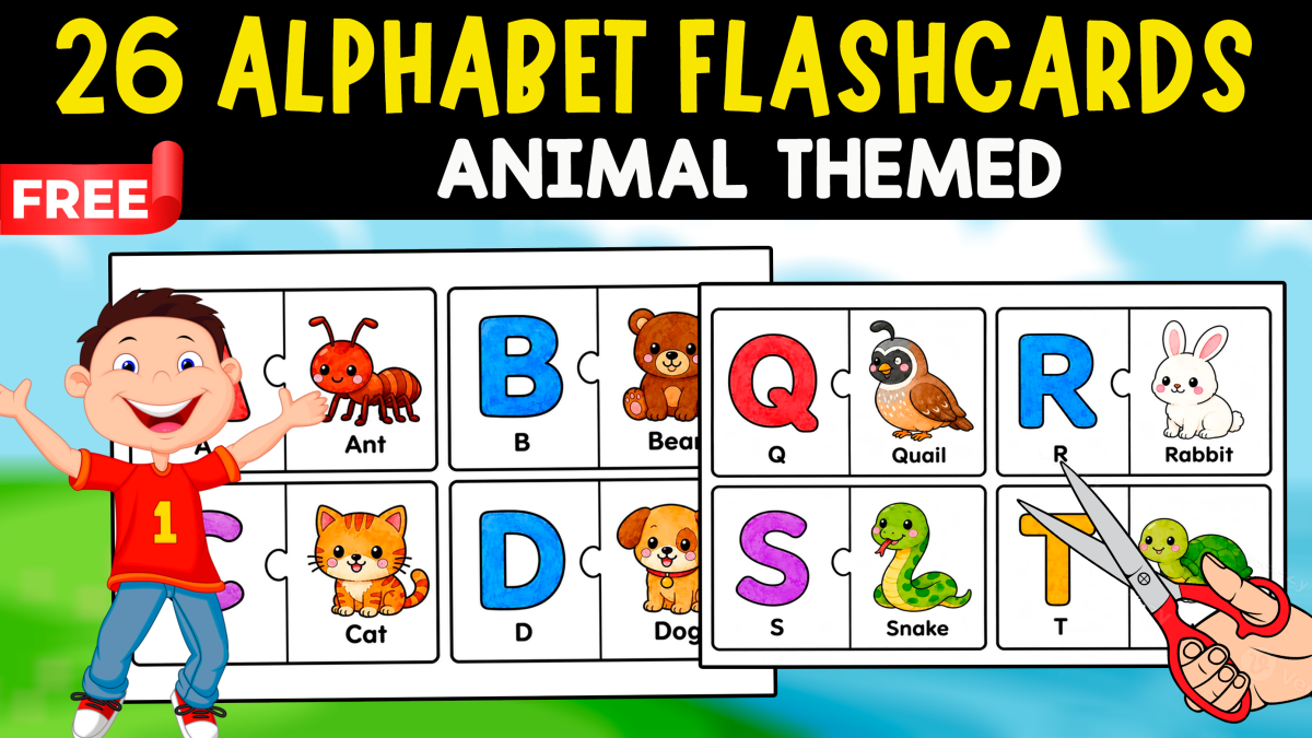 26 AWESOME FLASHCARDS OF THE ABC | CREATED WITH ANIMAL THEMED preview