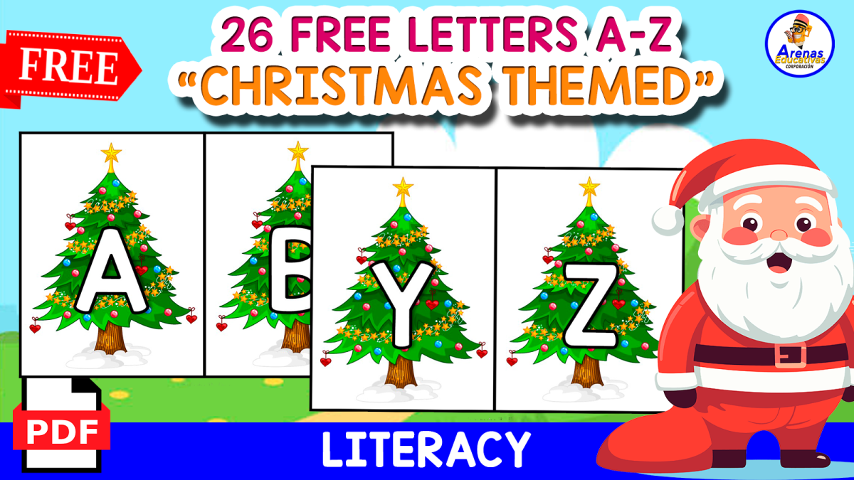 An educational teaching resource from EDITORIAL LAURA EDUCA entitled 26 FREE LETTERS OF THE ABC | CHRISTMAS THEMED downloadable at Teach Simple.