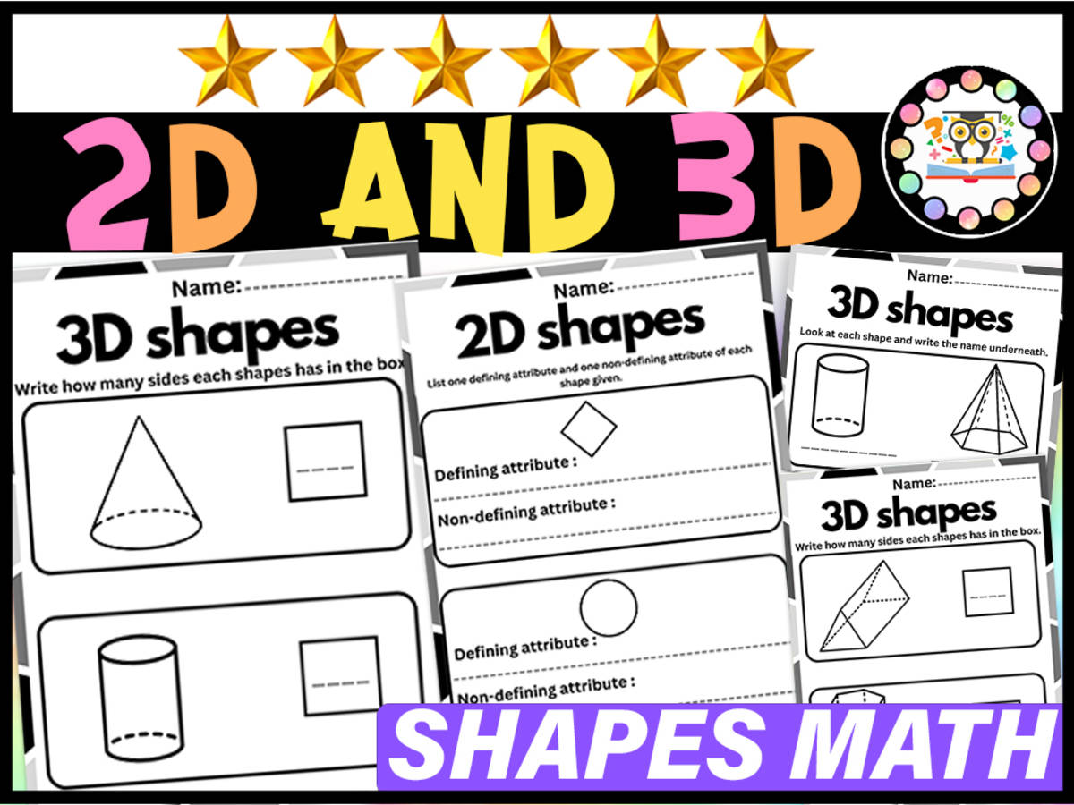 An educational teaching resource from LAMO entitled 2D & 3D Shapes Worksheets | 2D & 3D Shapes Attributes Geometry downloadable at Teach Simple.