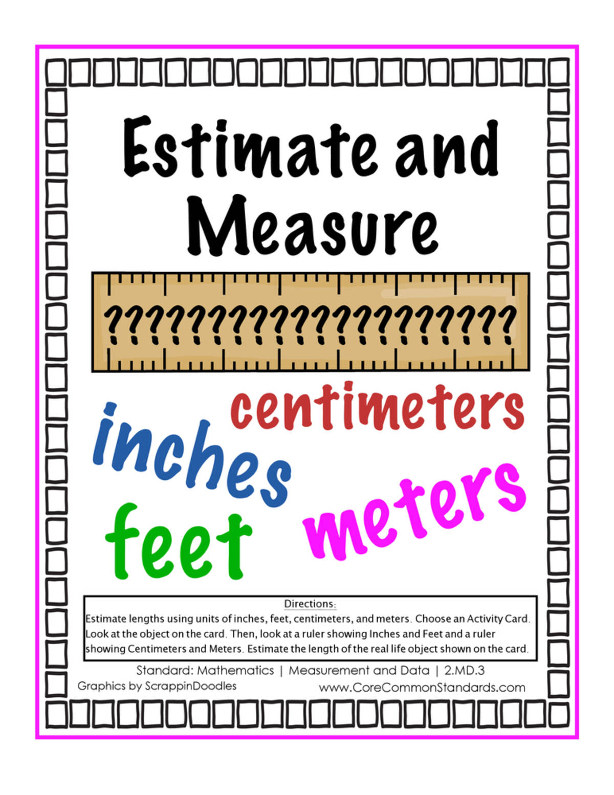 An educational teaching resource from Have Fun Teaching entitled 2.MD.3 Common Core Activity downloadable at Teach Simple.