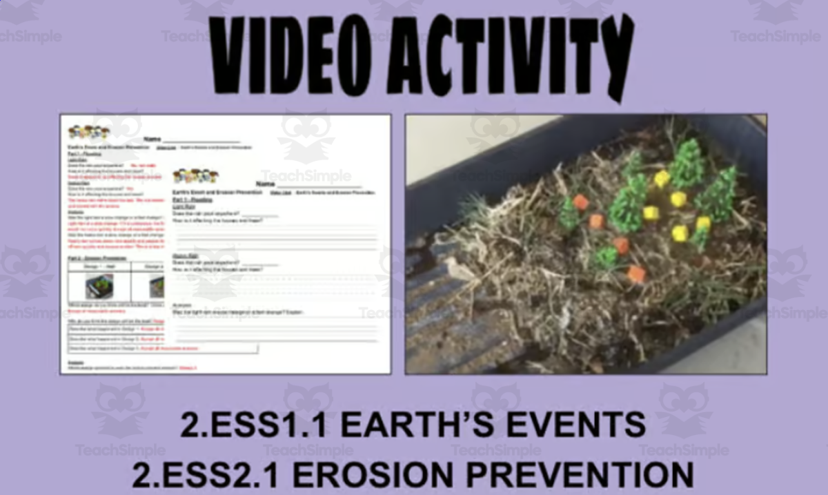 2nd Grade Science Video Lab 2.ESS1.1, 2.ESS2.1 Earths Events, Erosion preview