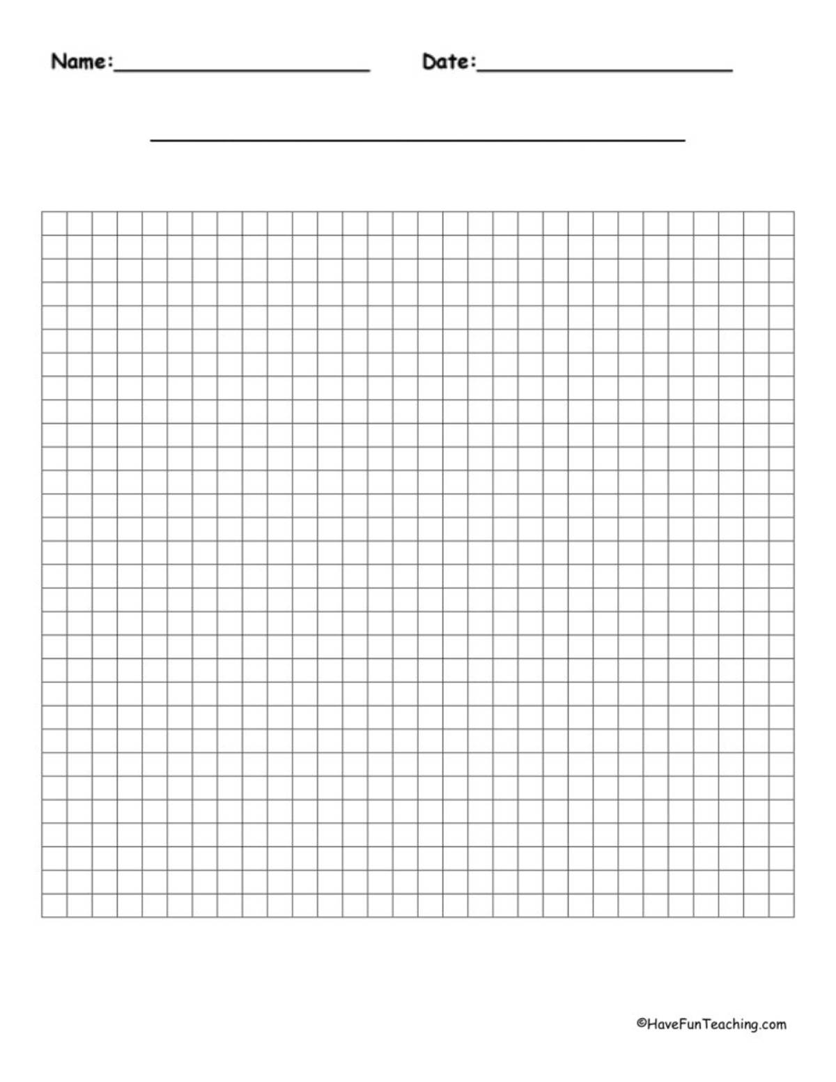 An educational teaching resource from Have Fun Teaching entitled 30x30 Blank Graph Paper – Math & Science downloadable at Teach Simple.