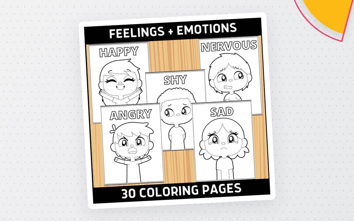 An educational teaching resource from Classy Classroom VIP entitled Feelings & Emotions Colouring Pages – Set of 30 downloadable at Teach Simple.