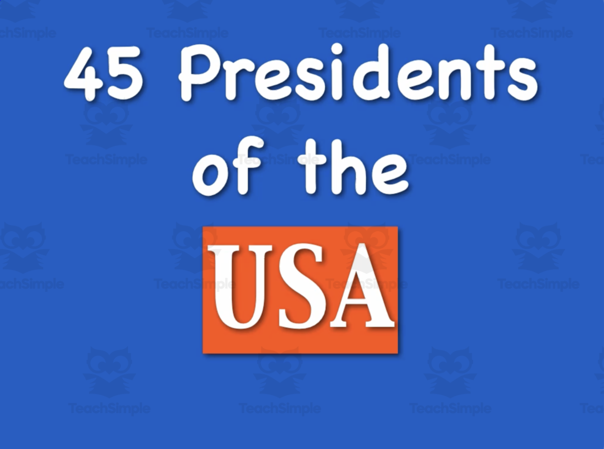 An educational teaching resource from Audio Memory entitled 45 Presidents of the USA Song downloadable at Teach Simple.