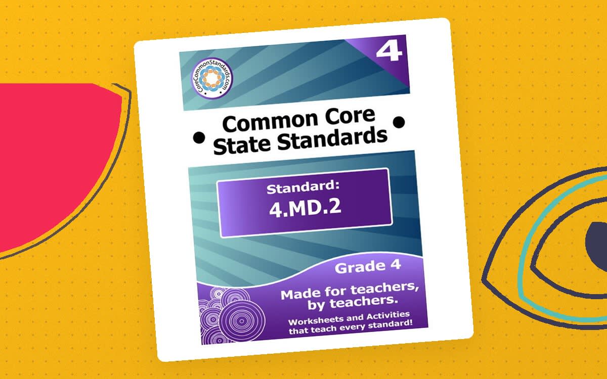 An educational teaching resource from Have Fun Teaching entitled 4.MD.2 Fourth Grade Common Core Lesson downloadable at Teach Simple.