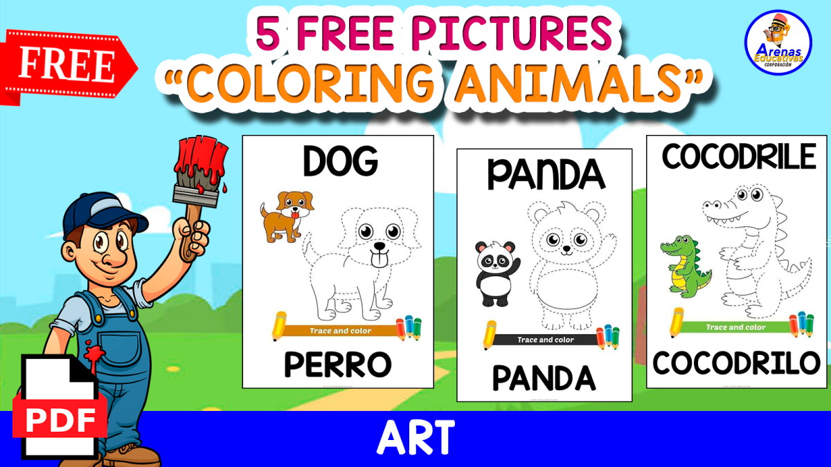 An educational teaching resource from EDITORIAL LAURA EDUCA entitled 5 FREE COLORING PAGES OF ANIMALS | 5 ANIMALS downloadable at Teach Simple.