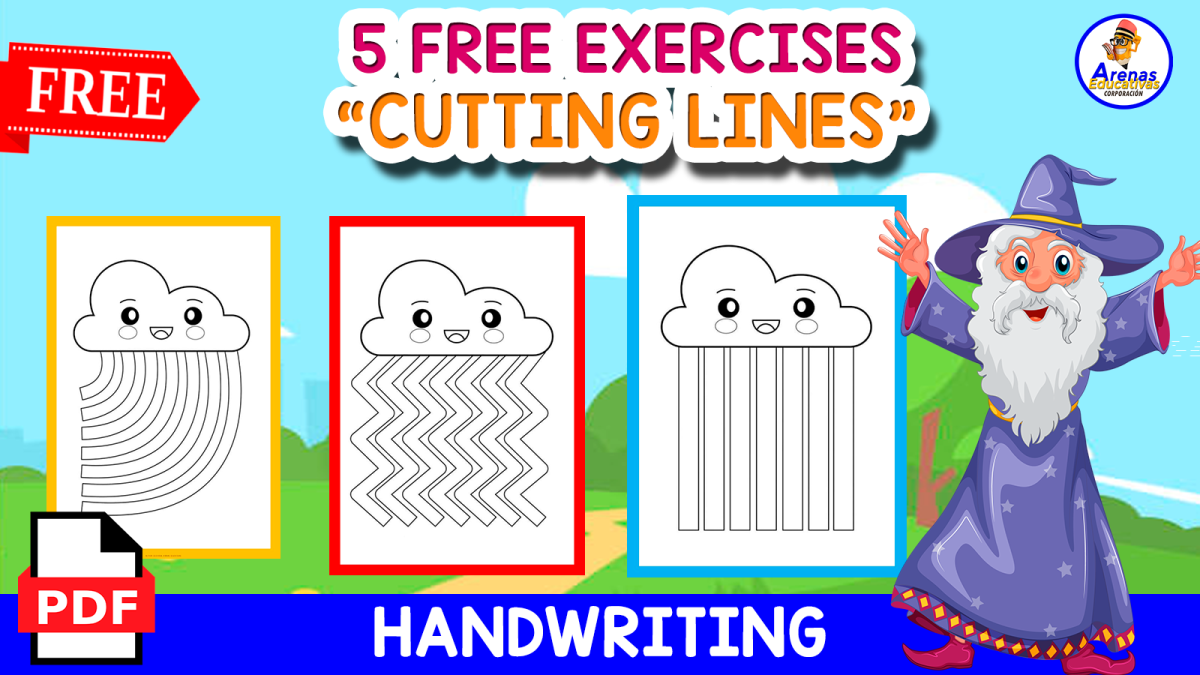 An educational teaching resource from EDITORIAL LAURA EDUCA entitled 5 FREE EXERCISES FOR CUTTING LINES | FREE RESOURCE downloadable at Teach Simple.