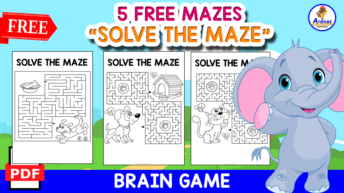 An educational teaching resource from EDITORIAL LAURA EDUCA entitled 5 FREE EXERCISES | SOLVE THE MAZE downloadable at Teach Simple.