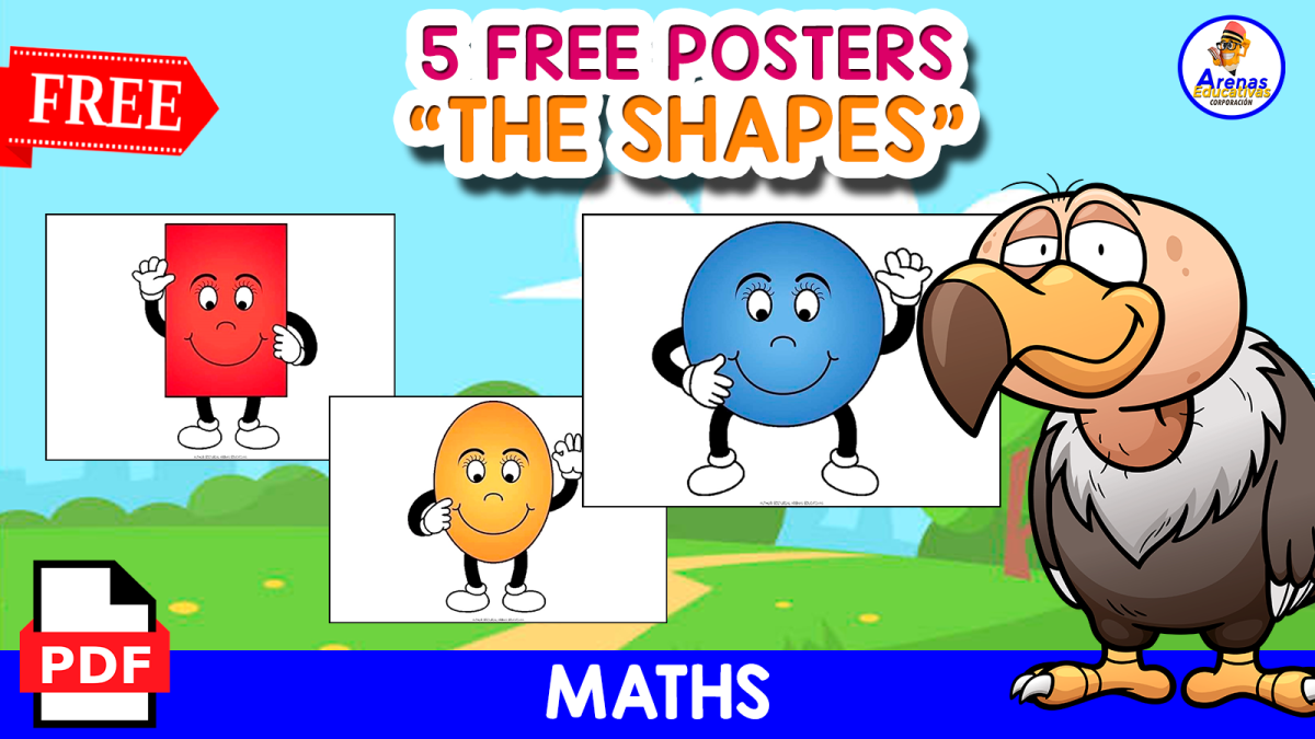 An educational teaching resource from EDITORIAL LAURA EDUCA entitled 5 FREE POSTERS | THE SHAPES downloadable at Teach Simple.