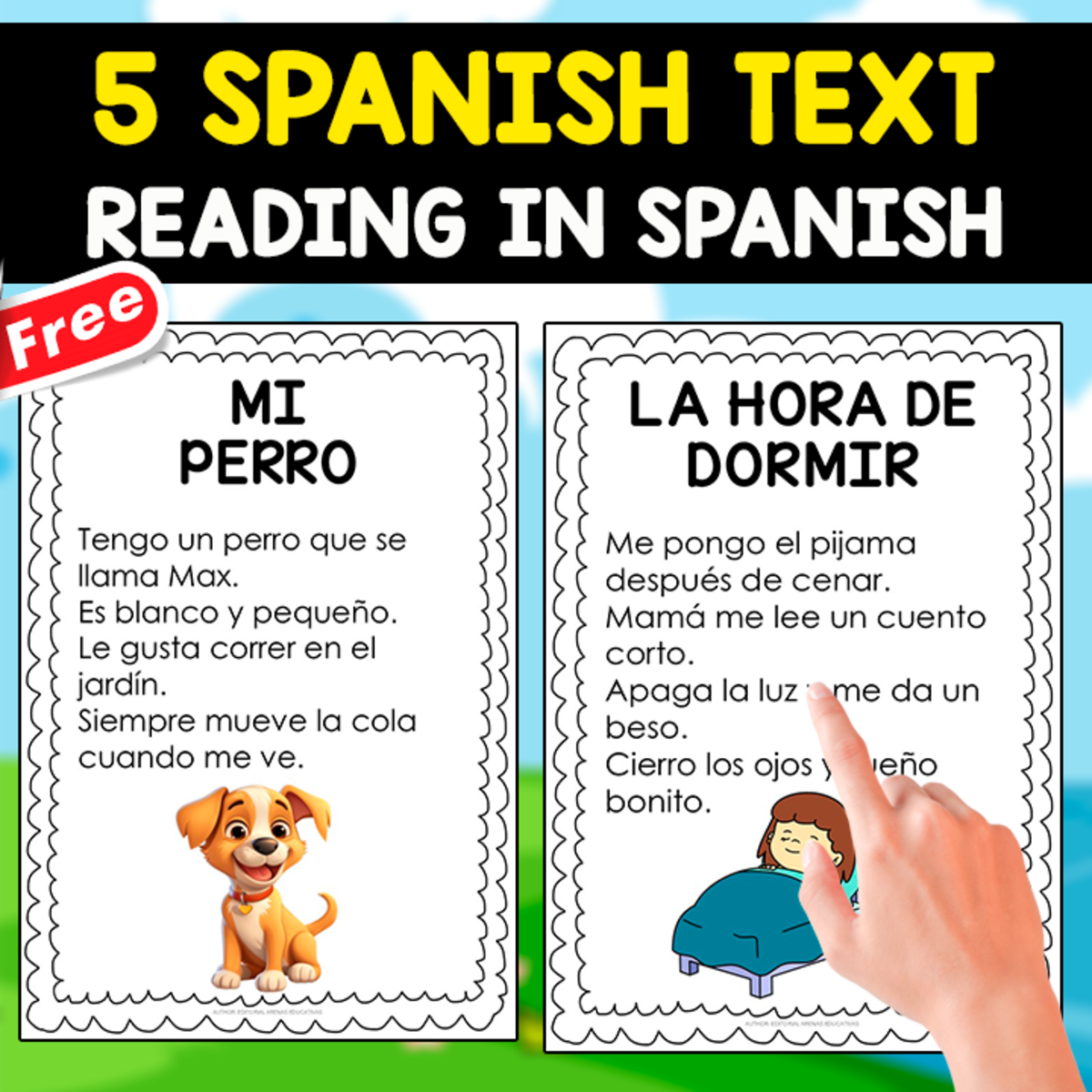 An educational teaching resource from EDITORIAL LAURA EDUCA entitled 5 FREE SPANISH TEXTS | FOR PRACTICING READING downloadable at Teach Simple.