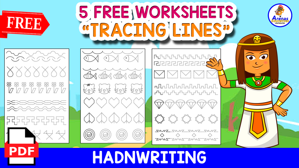 An educational teaching resource from EDITORIAL LAURA EDUCA entitled 5 FREE WORKSHEETS OF TRACING LINES downloadable at Teach Simple.
