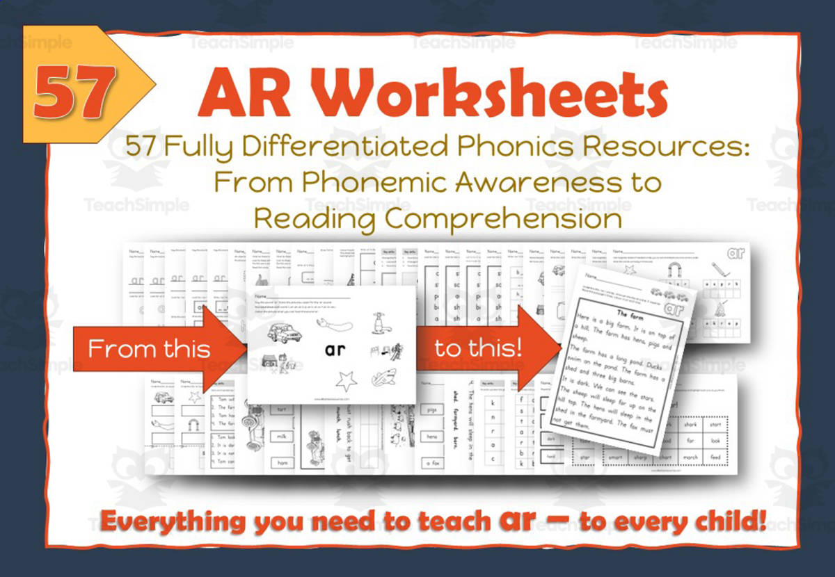 AR Phonics Worksheets | R-Controlled Vowel AR | Differentiated | SOR preview