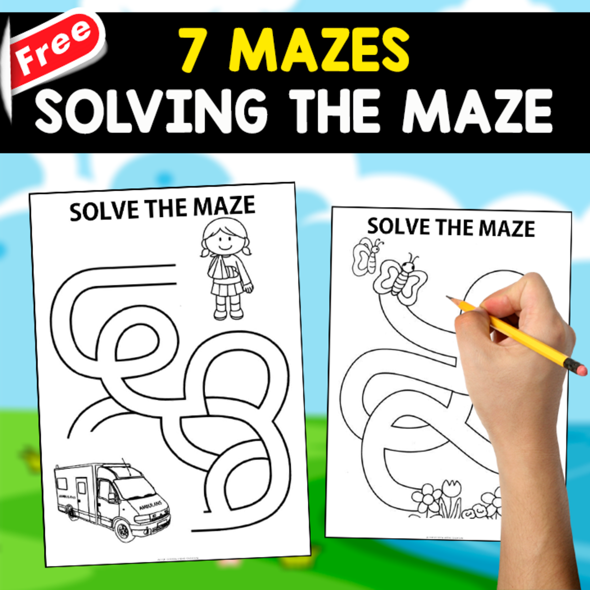 An educational teaching resource from EDITORIAL LAURA EDUCA entitled 7 FREE MAZES | FREE RESOURCE downloadable at Teach Simple.