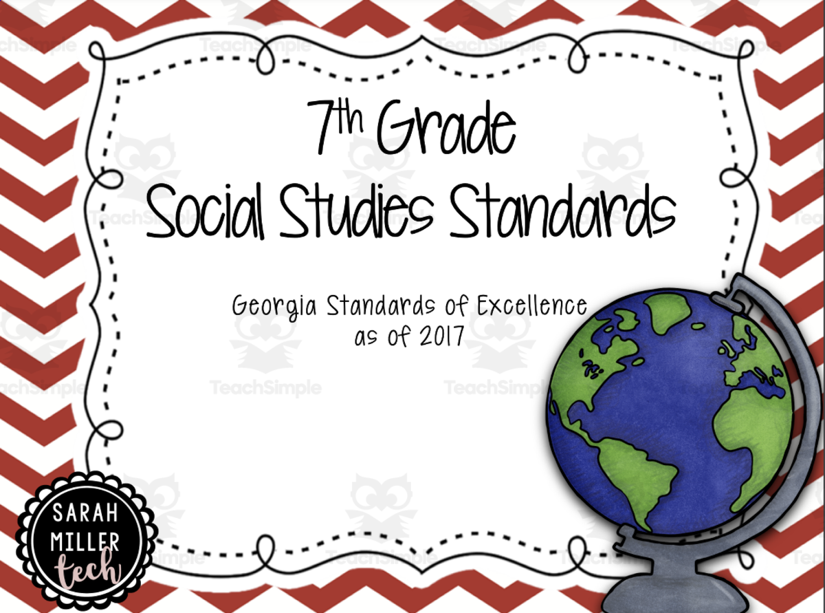 An educational teaching resource from Sarah Miller Tech entitled 7th Grade Georgia Social Studies Standards downloadable at Teach Simple.