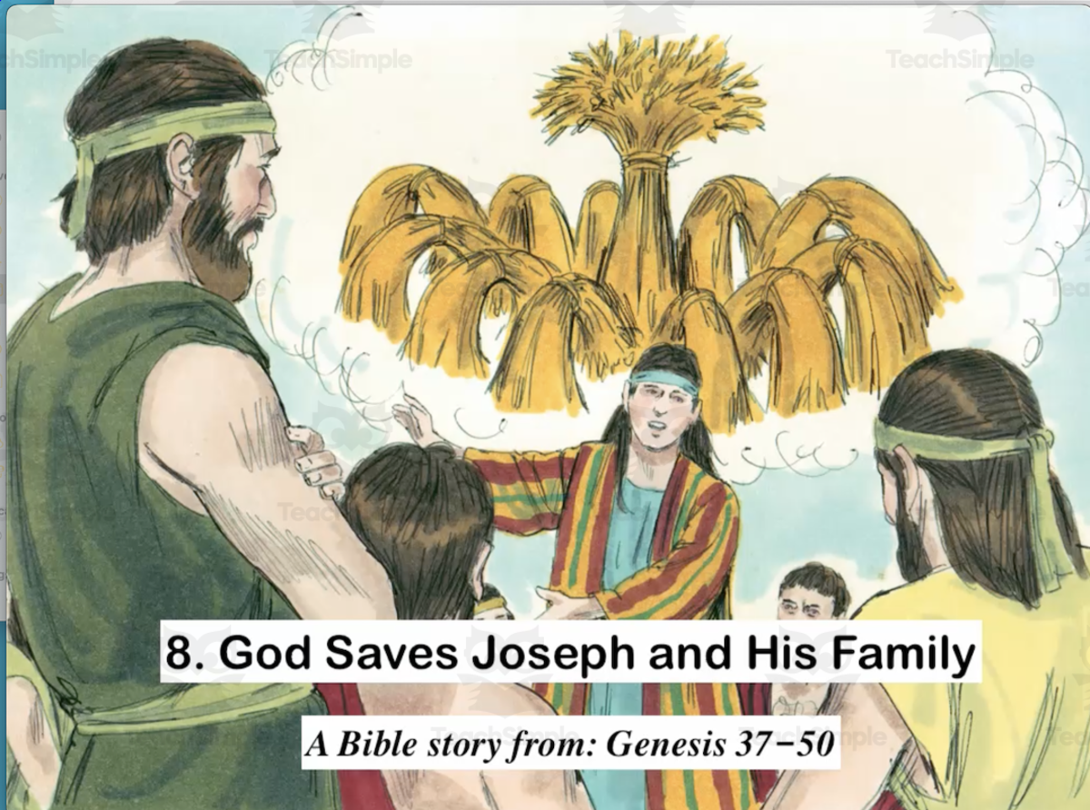 An educational teaching resource from Audio Memory entitled 8. "God Saves Joseph and His Family" Bible Song downloadable at Teach Simple.