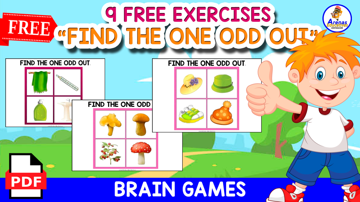 An educational teaching resource from EDITORIAL LAURA EDUCA entitled 9 FREE EXERCISES | FIND THE ONE ODD OUT downloadable at Teach Simple.