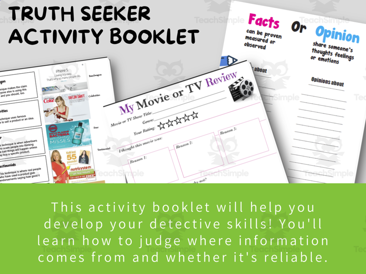 An educational teaching resource from Leader Connecting Leaders entitled 9th and 10th Graders Truth Seekers Detectives Fact or Fiction Activity downloadable at Teach Simple.