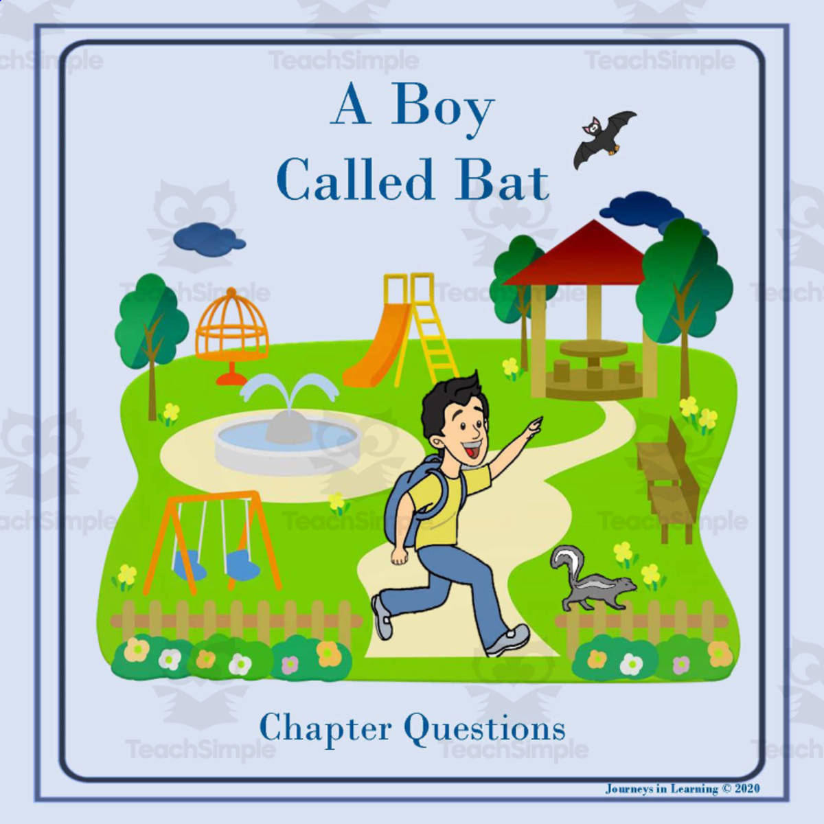 An educational teaching resource from Journeys In Learning entitled A Boy Called Bat-Chapter Questions downloadable at Teach Simple.