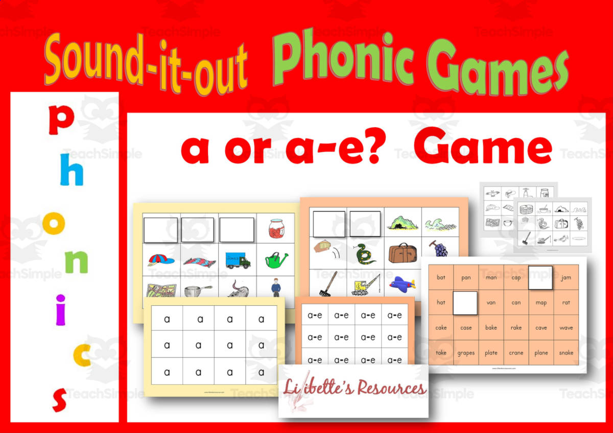 An educational teaching resource from Lilibette's Resources entitled A-E Phonic Game To Develop Phonemic Awareness downloadable at Teach Simple.