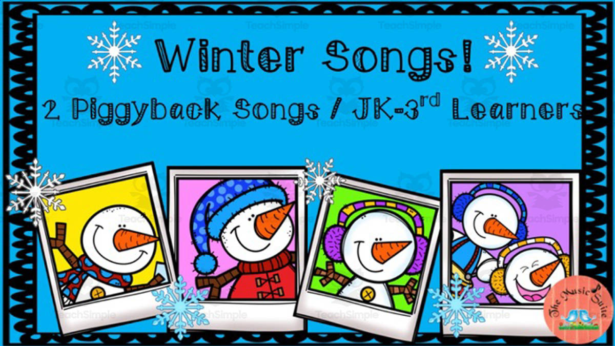 An educational teaching resource from The Music Suite entitled A Pair of Winter Songs downloadable at Teach Simple.
