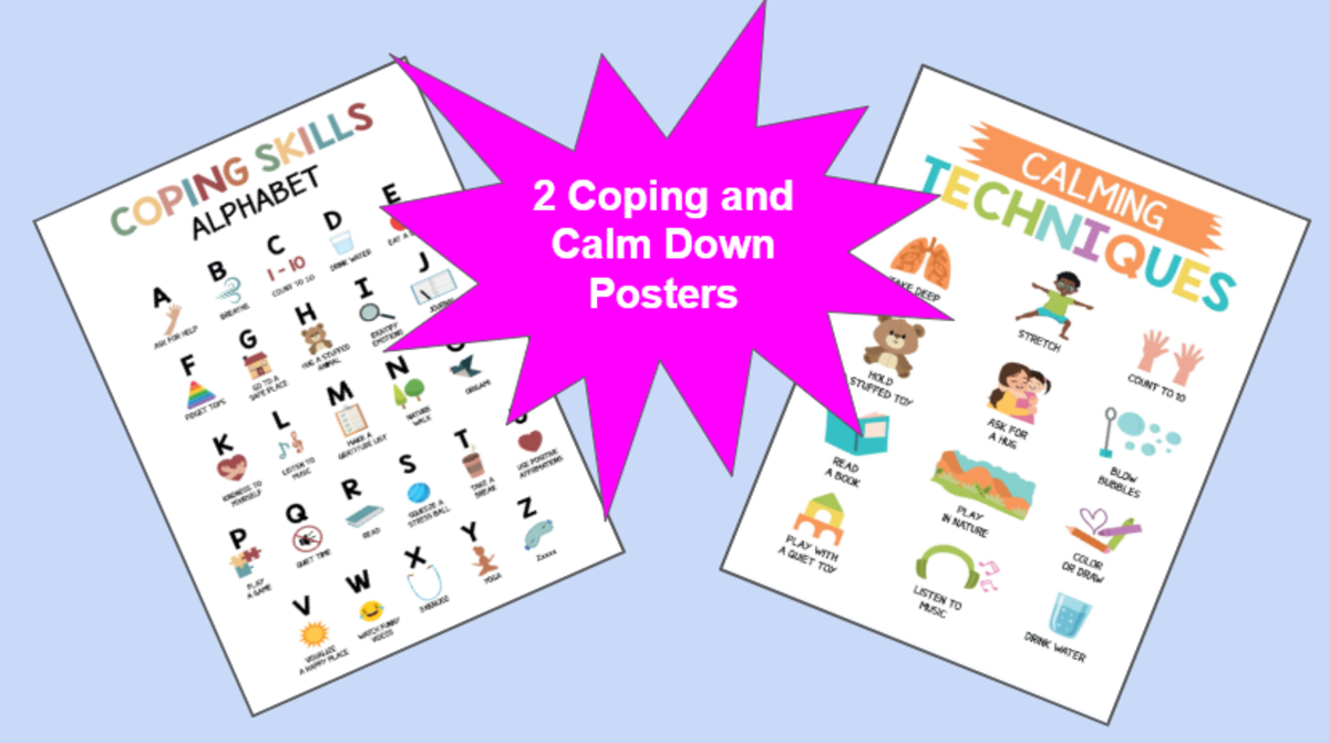 An educational teaching resource from Jennifer Moyer Taylor entitled A to Z Coping Skills & Calming Techniques SEL Posters downloadable at Teach Simple.