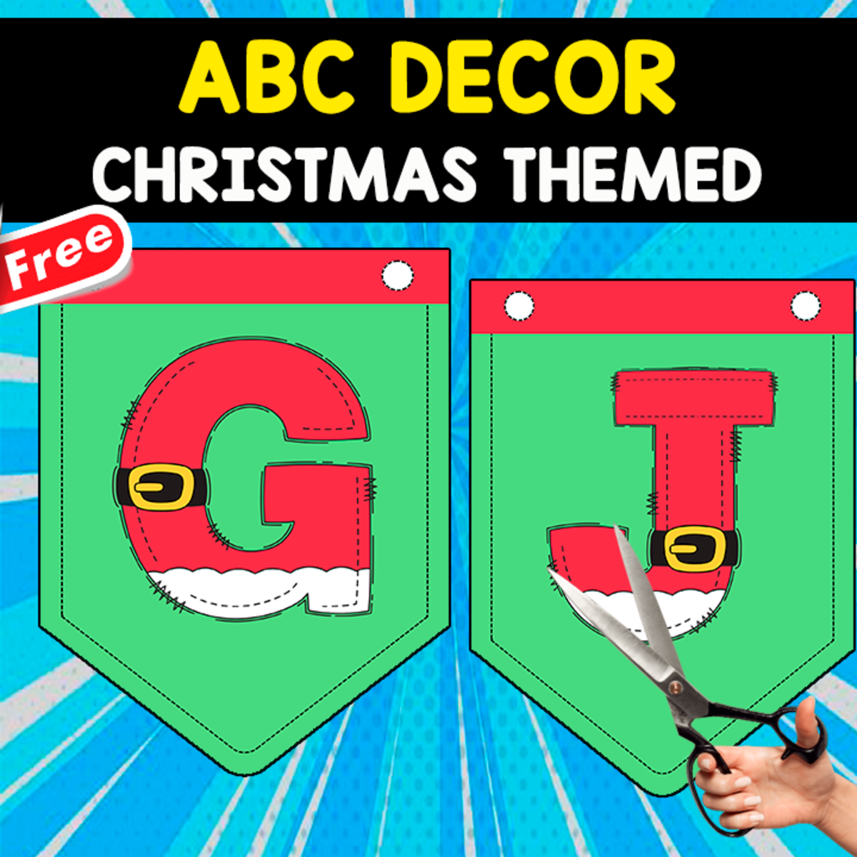 An educational teaching resource from EDITORIAL LAURA EDUCA entitled ABC DECOR OF CHRISTMAS | 26 PENNANTS downloadable at Teach Simple.