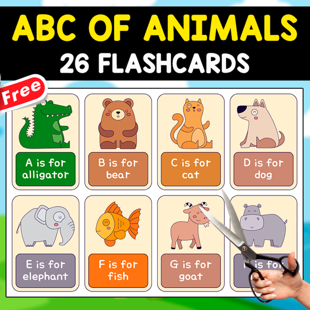 An educational teaching resource from EDITORIAL LAURA EDUCA entitled ABC FLASHCARDS | FUNNY CARDS OF ANIMALS downloadable at Teach Simple.