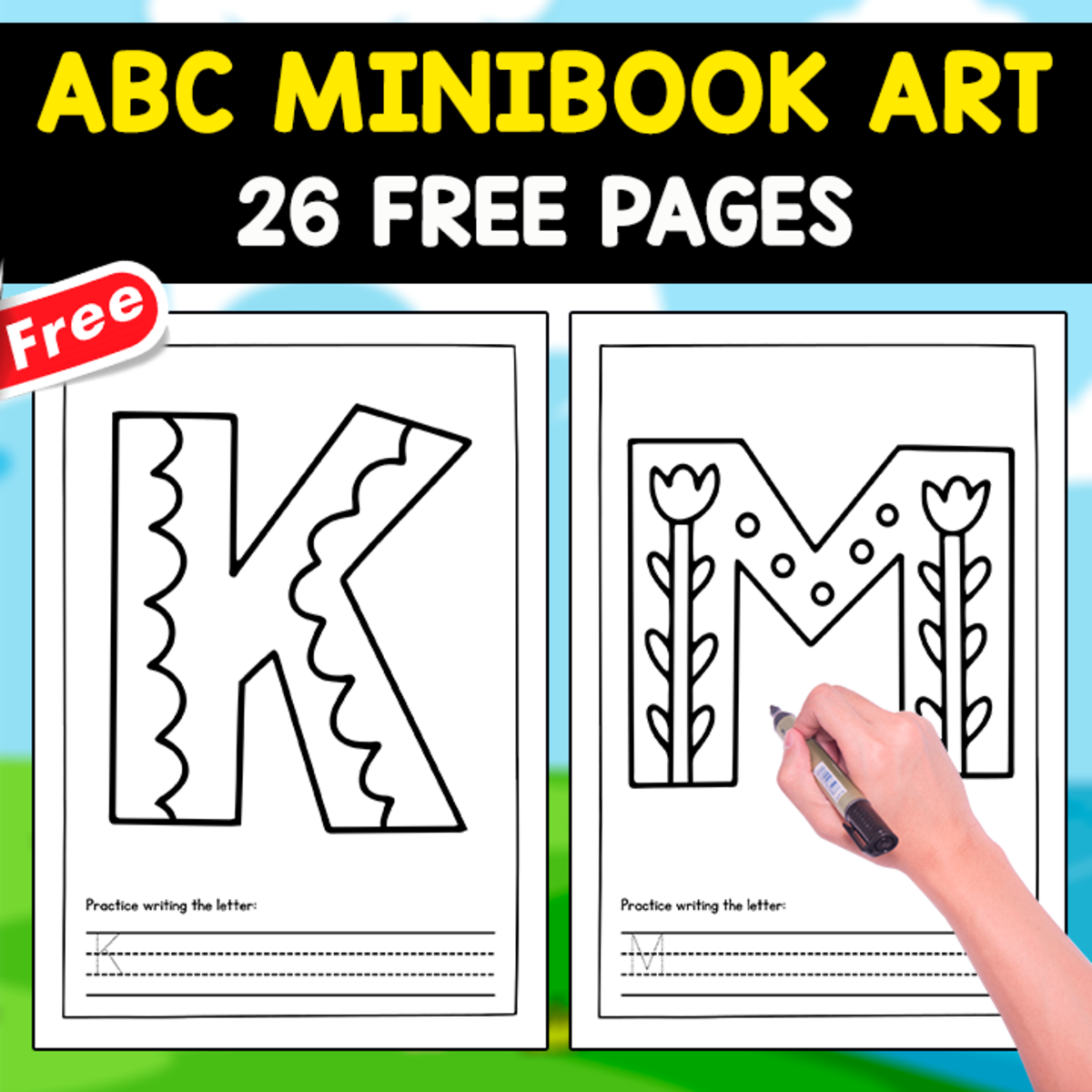 An educational teaching resource from EDITORIAL LAURA EDUCA entitled ABC MINIBOOK ART | Free Minibook for Coloring downloadable at Teach Simple.