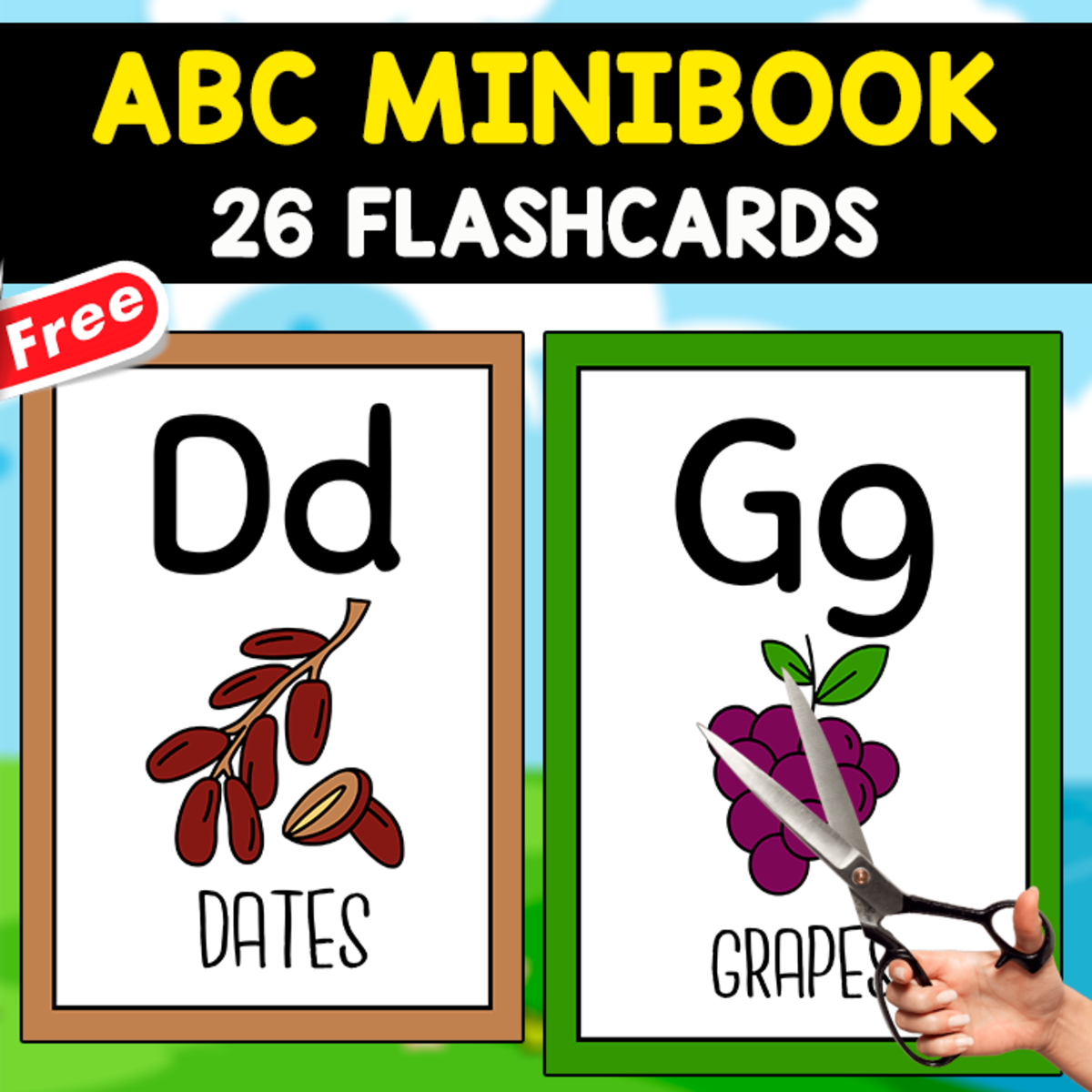An educational teaching resource from EDITORIAL LAURA EDUCA entitled ABC MINIBOOK WIH IMAGES | 26 FREE FLASHCARDS downloadable at Teach Simple.
