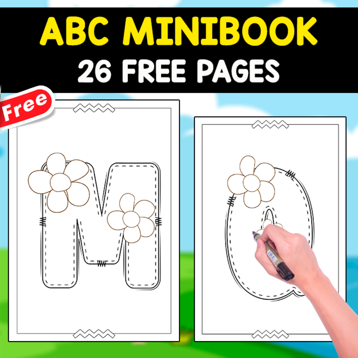 An educational teaching resource from EDITORIAL LAURA EDUCA entitled ABC MNIBOOK | 26 FREE PAGES | FLOWER THEMED downloadable at Teach Simple.