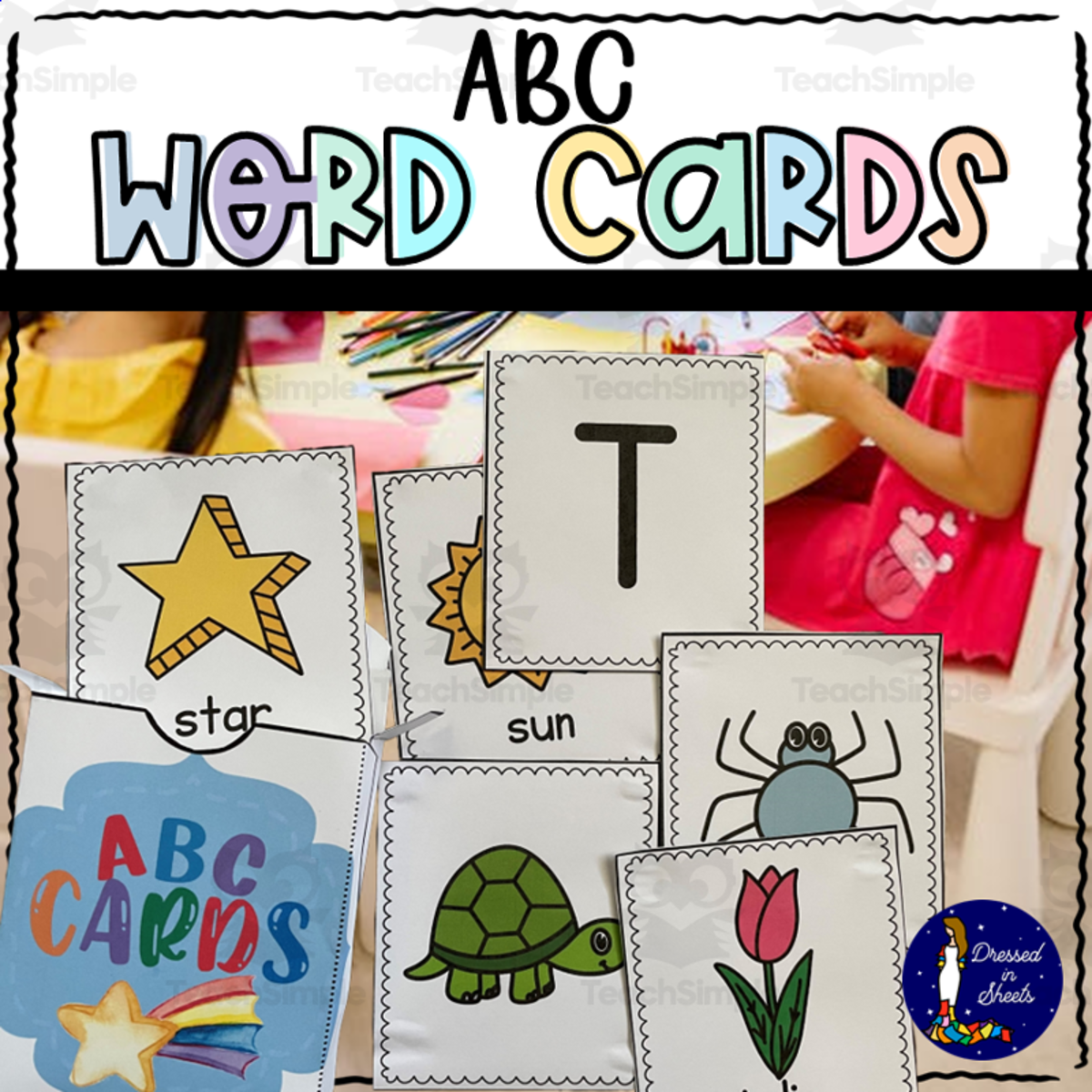 An educational teaching resource from Soumara Siddiqui entitled ABC Word Cards downloadable at Teach Simple.
