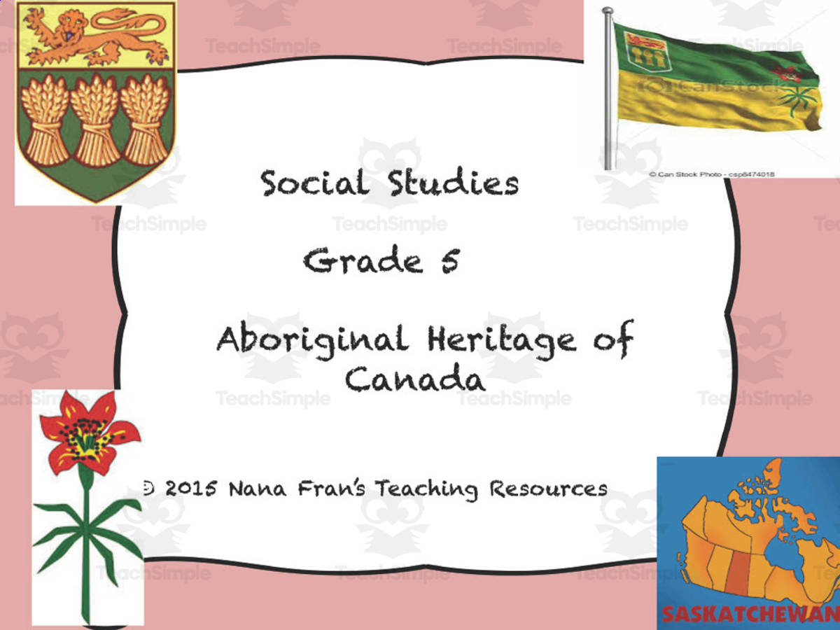 An educational teaching resource from NanaFran entitled Aboriginal Heritage of Canada | 5th Grade Social Studies Lessons downloadable at Teach Simple.