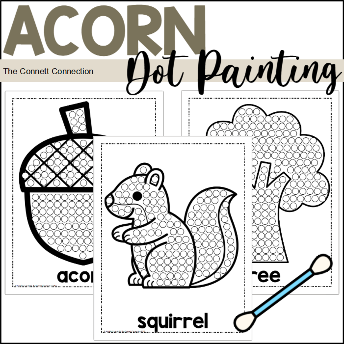 An educational teaching resource from The Connett Connection entitled Acorn Dot Painting - A Fine Motor Art Activity downloadable at Teach Simple.