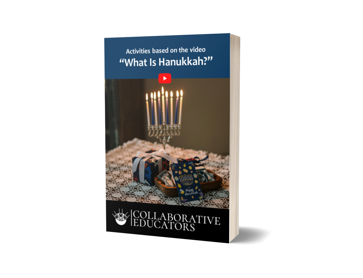 An educational teaching resource from Bright Classroom Ideas Marketplace entitled Activities based on the video "What is Hanukkah?" downloadable at Teach Simple.