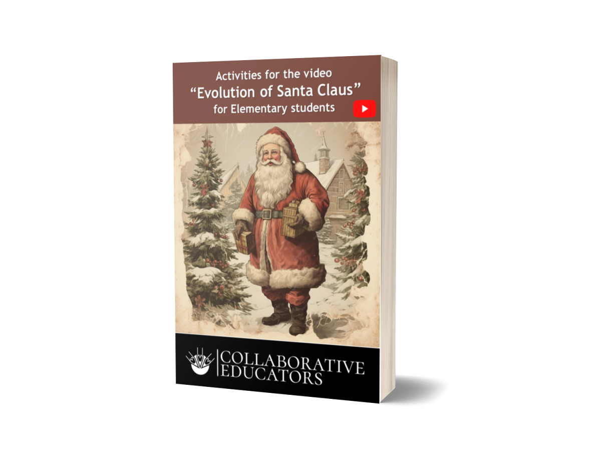 An educational teaching resource from Bright Classroom Ideas Marketplace entitled Activities for the video "Evolution of Santa Claus" for Elementary downloadable at Teach Simple.