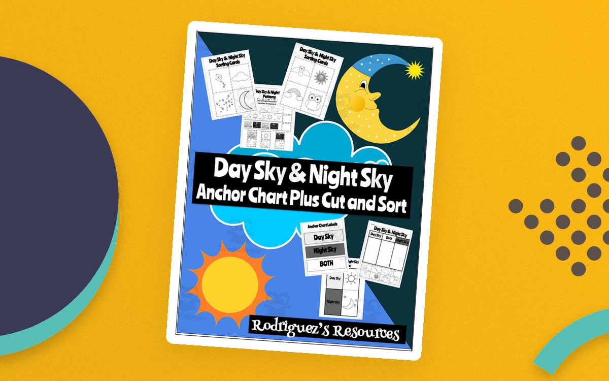 An educational teaching resource from Rodriguez's Resources entitled Day Sky vs. Night Sky – Activity Pack downloadable at Teach Simple.