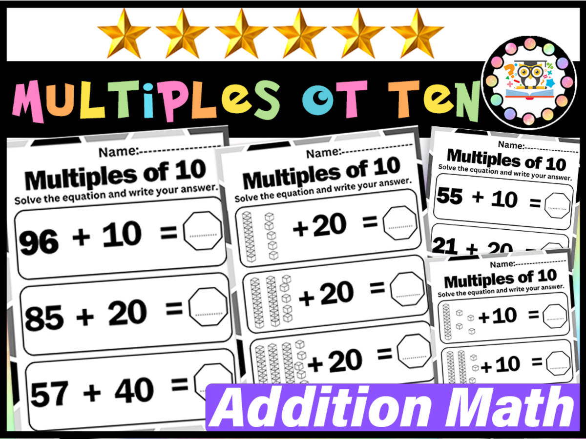 An educational teaching resource from LAMO entitled Adding Multiples of Ten | Math Adding Multiples of 10 Place Value downloadable at Teach Simple.