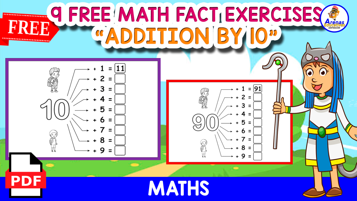 An educational teaching resource from EDITORIAL LAURA EDUCA entitled ADDITION 1O TO 90 | FREE EXERCISES downloadable at Teach Simple.