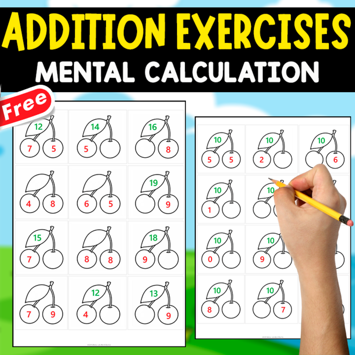 An educational teaching resource from EDITORIAL LAURA EDUCA entitled ADDITION EXERCISES OF MENTAL CALCULATION | DESCOMPOSITION downloadable at Teach Simple.